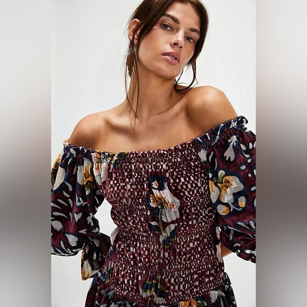 Free People Bali Aveline Velvet Mini Dress - Picture 4 of 12